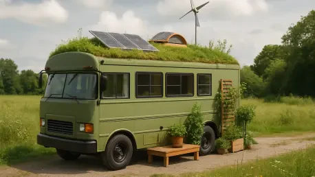 Couple Turns Vintage Bus into Sustainable Tiny Home